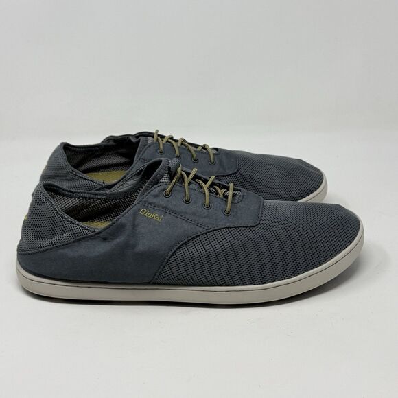 OluKai Nohea Moku Shoes Mens 11.5 Gray Casual Slip On Comfort Preppy Sneakers main image 2
